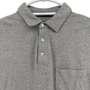 COAST Winyah Polo Mens Medium Gray Cotton Spandex Short Sleeve Pocket Crab Logo